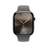 Apple Watch Series 10 46mm natural titanium case stone grey sports band (British brand)