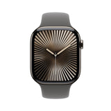 Apple Watch Series 10 46mm natural titanium case stone grey sports band (British brand)