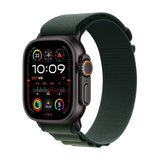 Apple Watch Ultra 2 smartwatch with green Alpine Loop (British brand)