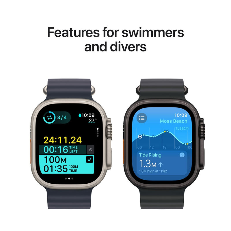 Apple Watch Ultra 2 smartwatch with green Alpine Loop (British brand)