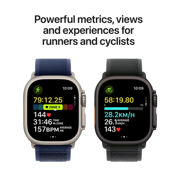 Apple Watch Ultra 2 smartwatch with green Alpine Loop (British brand)