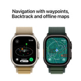 Apple Watch Ultra 2 smartwatch with green Alpine Loop (British brand)
