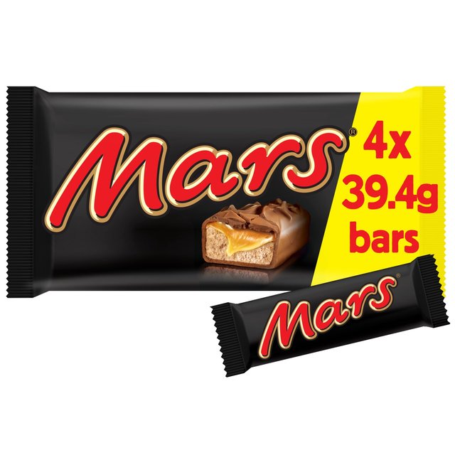 Mars Caramel Nougat & Milk Chocolate Snack Bars Multipack   4 x 39.4g