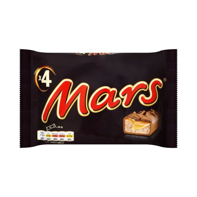 Mars Caramel Nougat & Milk Chocolate Snack Bars Multipack   4 x 39.4g