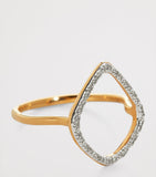 Monica Vinader gold vermeil diamond kite ring (British brand)