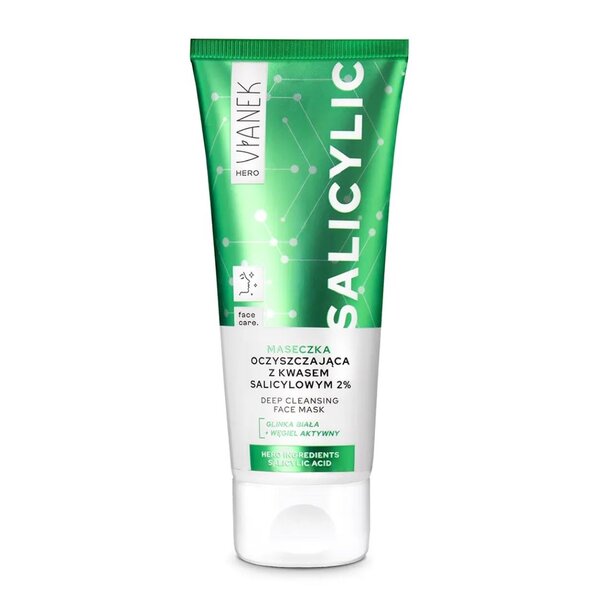 Vianek deep cleansing face mask with salicylic acid 75ml, UK version