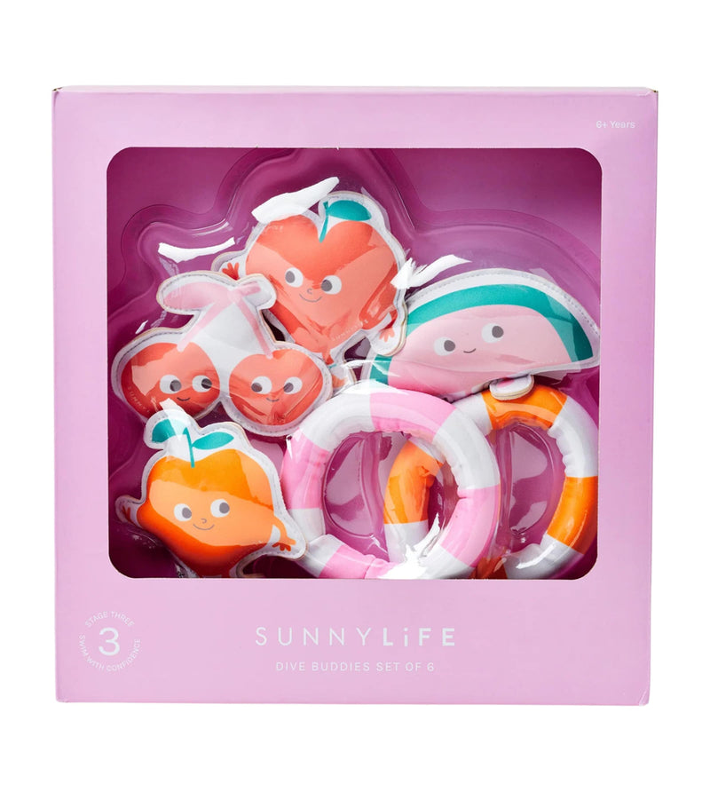 Sunnylife Poppy the Peach Dive Buddies rubber toys - British product