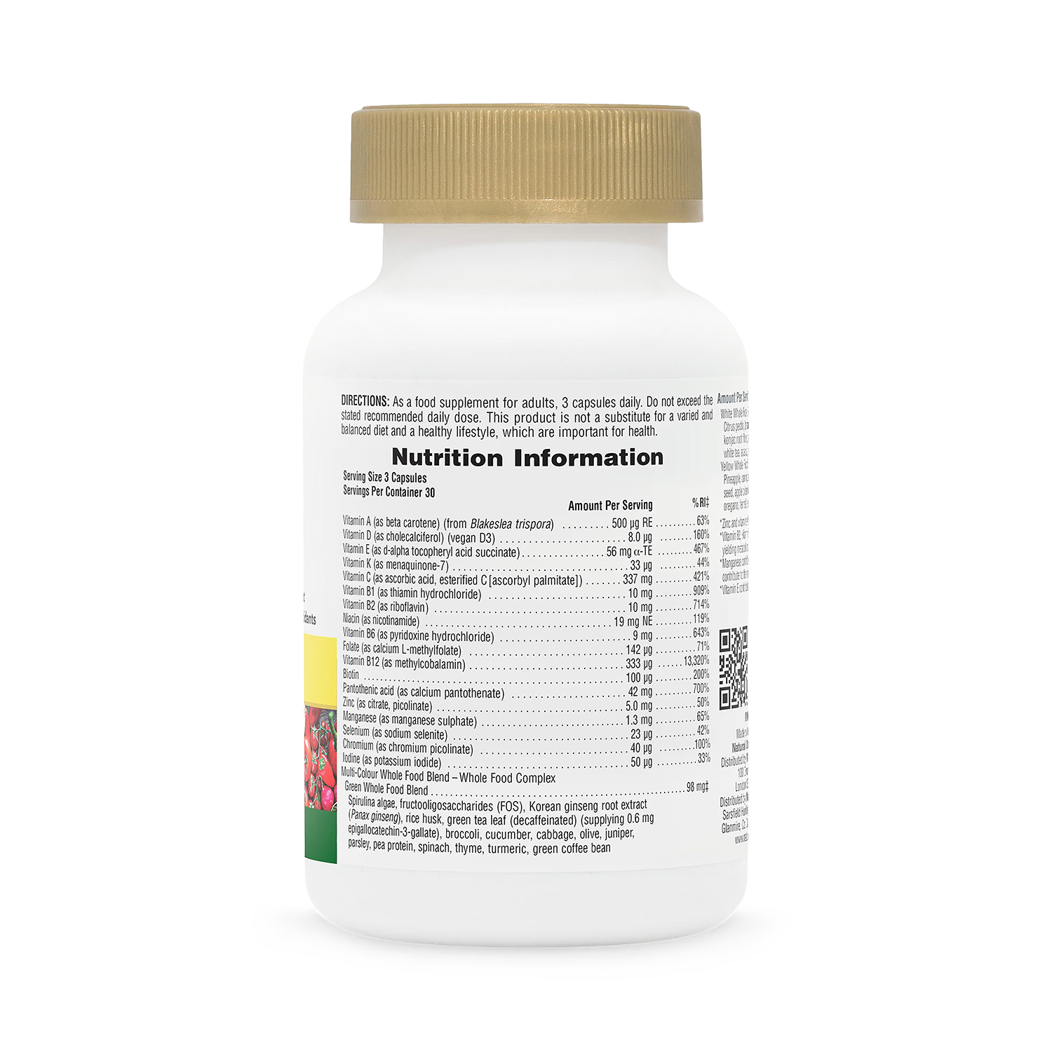 NaturesPlus Gold multivitamin capsules 90 count, imported from the UK