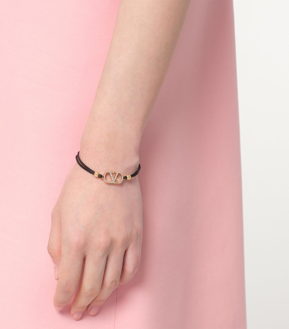 Valentino Garavani Crystal VLogo Signature bracelet, UK version