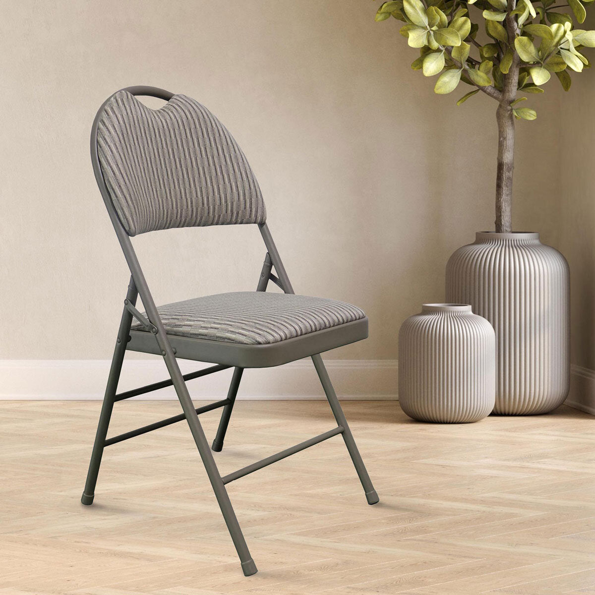 L'Image High Back Steel Padded Fabric Folding Chair GOODS Costco UK