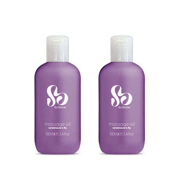 So Divine massage oil twin pack 100ml - British product