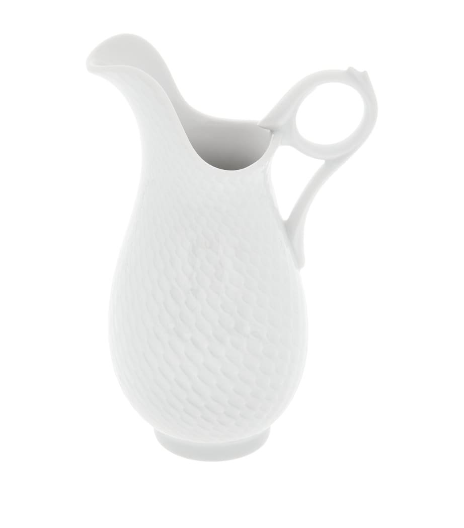 Meissen Waves Relief Creamer in bisque porcelain (British brand)
