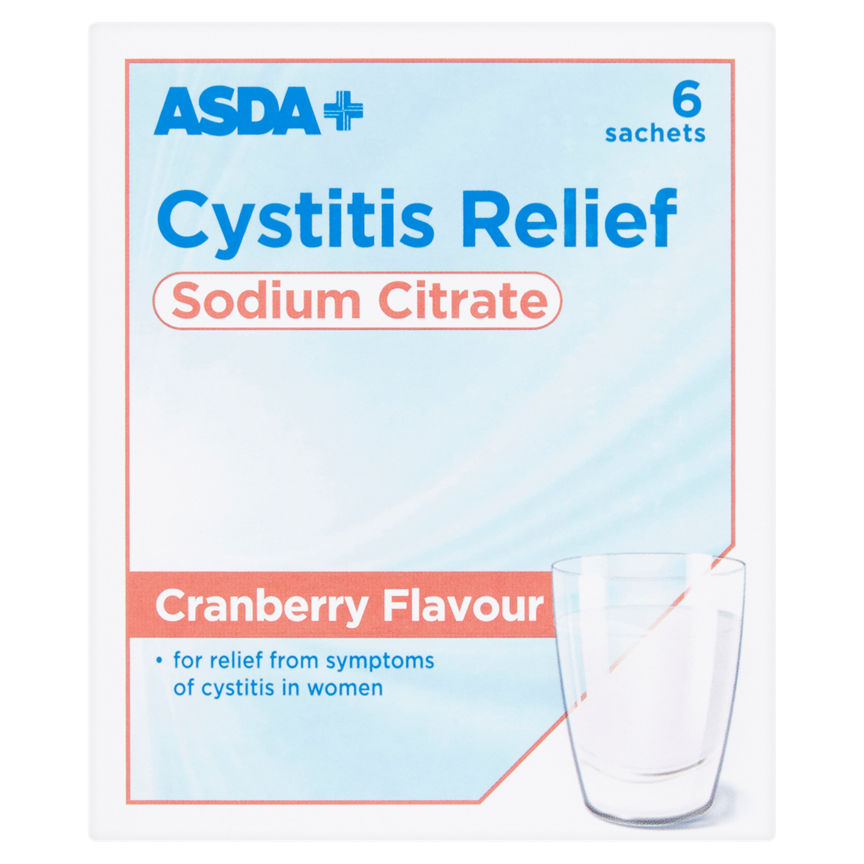 ASDA Cystitis Relief Cranberry Flavour 6 Sachets GOODS ASDA   