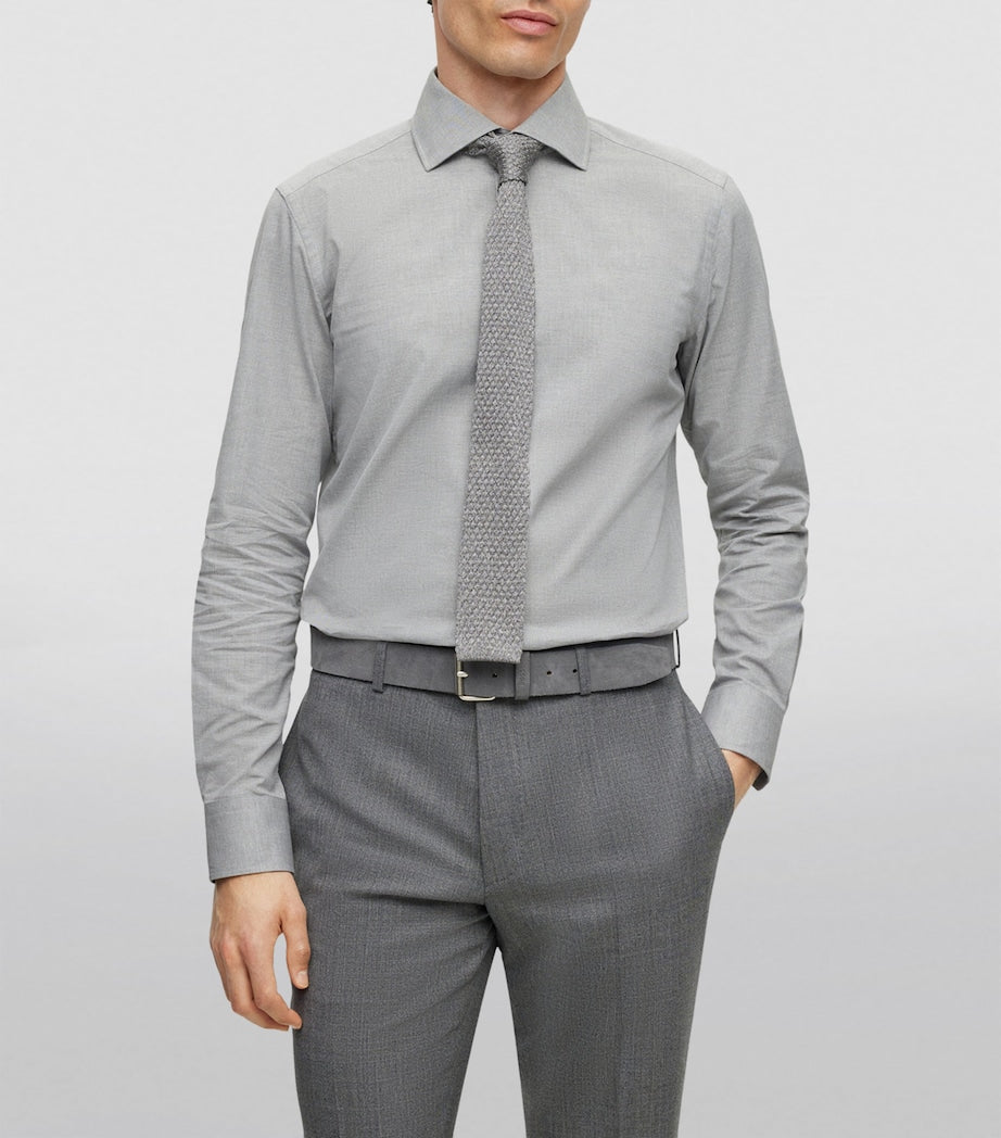 BOSS silk knitted straight tie, UK version