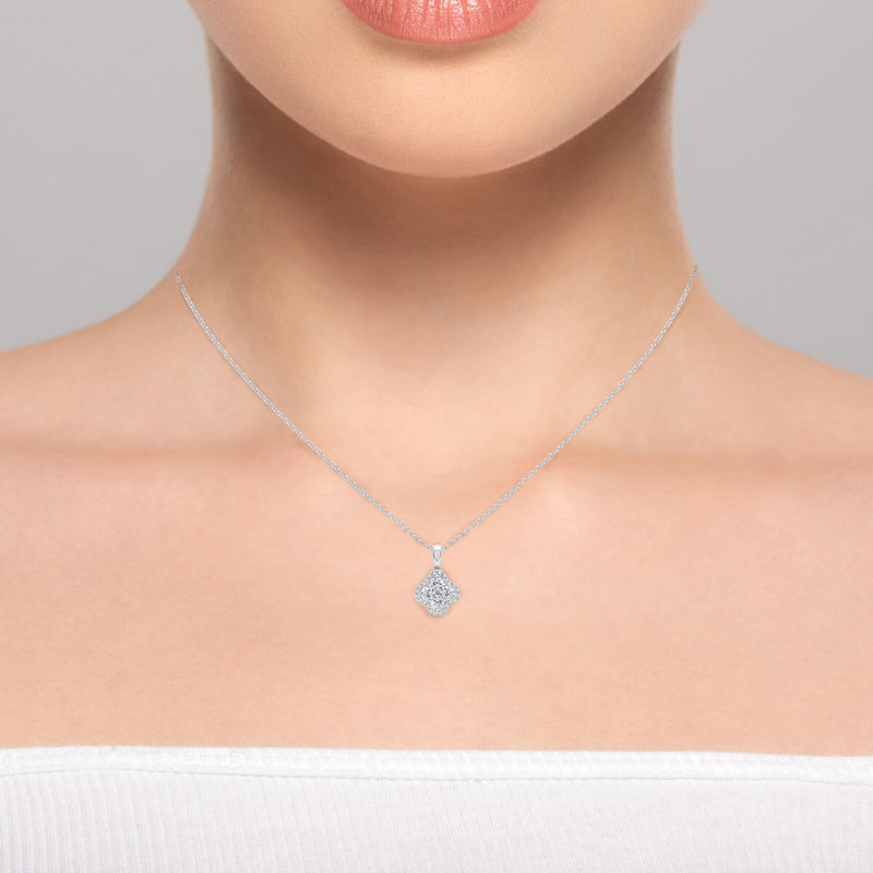 Costco diamond pendant necklace 0.40ctw 18ct white gold - British product