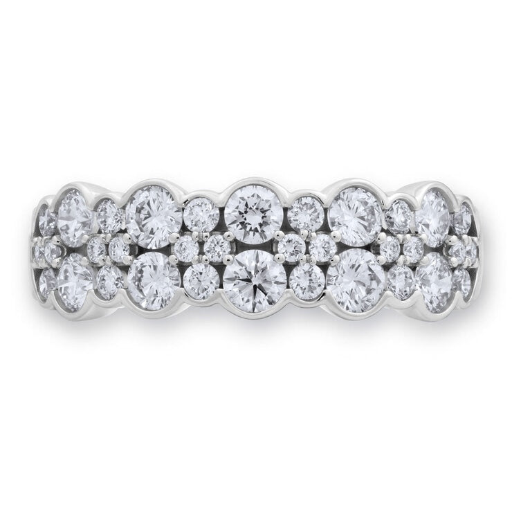 Bague Costco en or blanc avec diamant taille brillant rond - Produit britannique