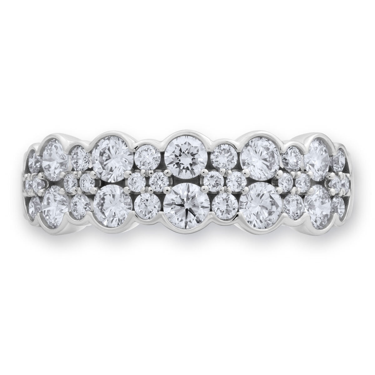 Bague Costco en or blanc avec diamant taille brillant rond - Produit britannique