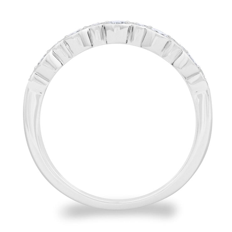 Bague Costco en or blanc avec diamant taille brillant rond - Produit britannique