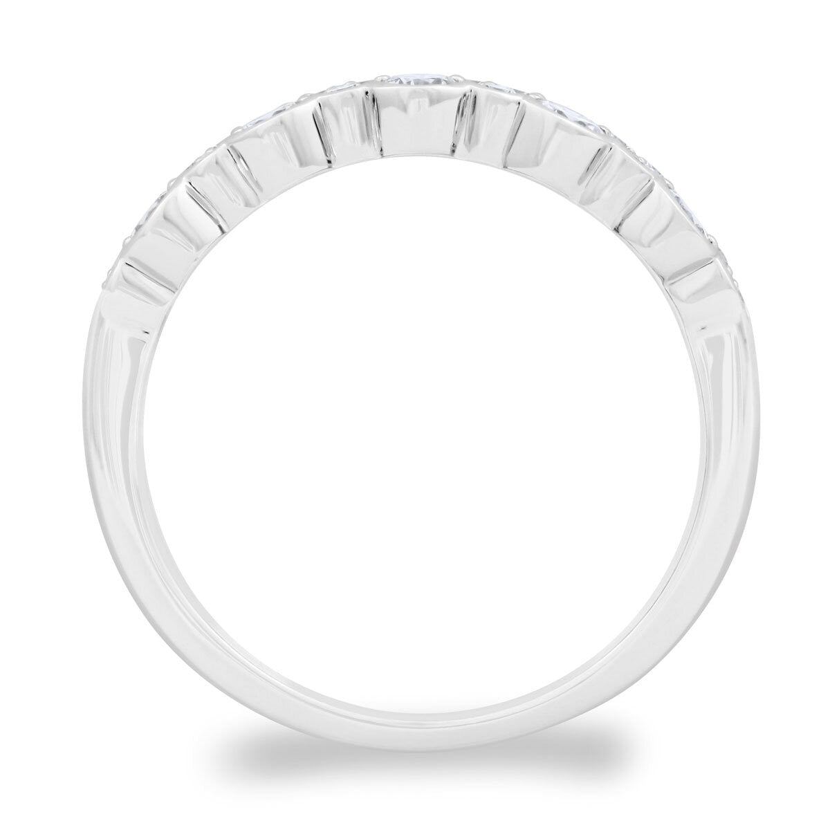 Bague Costco en or blanc avec diamant taille brillant rond - Produit britannique