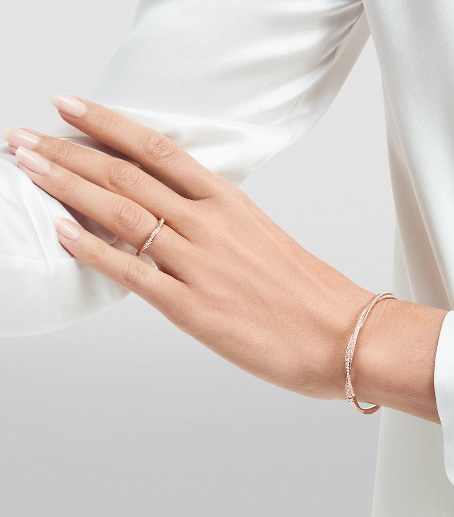 Graff rose gold diamond spiral bracelet, UK version
