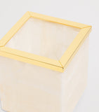Zodiac Onyx bathroom bin with gold hardware - British product
