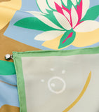 LOEWE Seidenschal mit Froschprint 90x90cm, UK-Version
