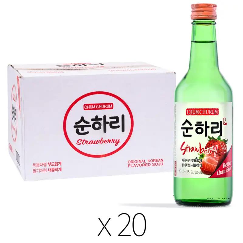 Chum Churum strawberry soju case of 20 - British product
