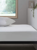 Grey easy-care polycotton fitted sheet, UK version
