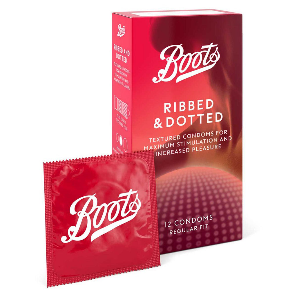 Boots Ribbed & Dotted Condoms - 12 pack