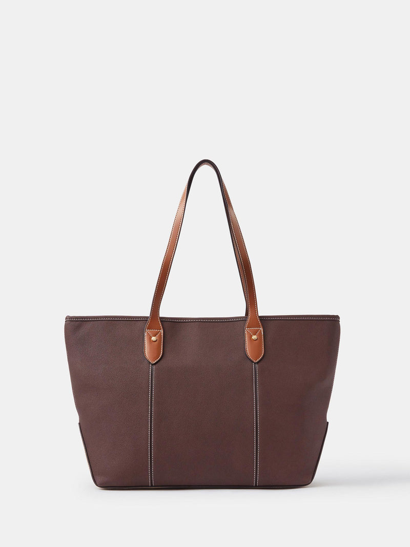 Accessorize Brown Plain Tote Bag