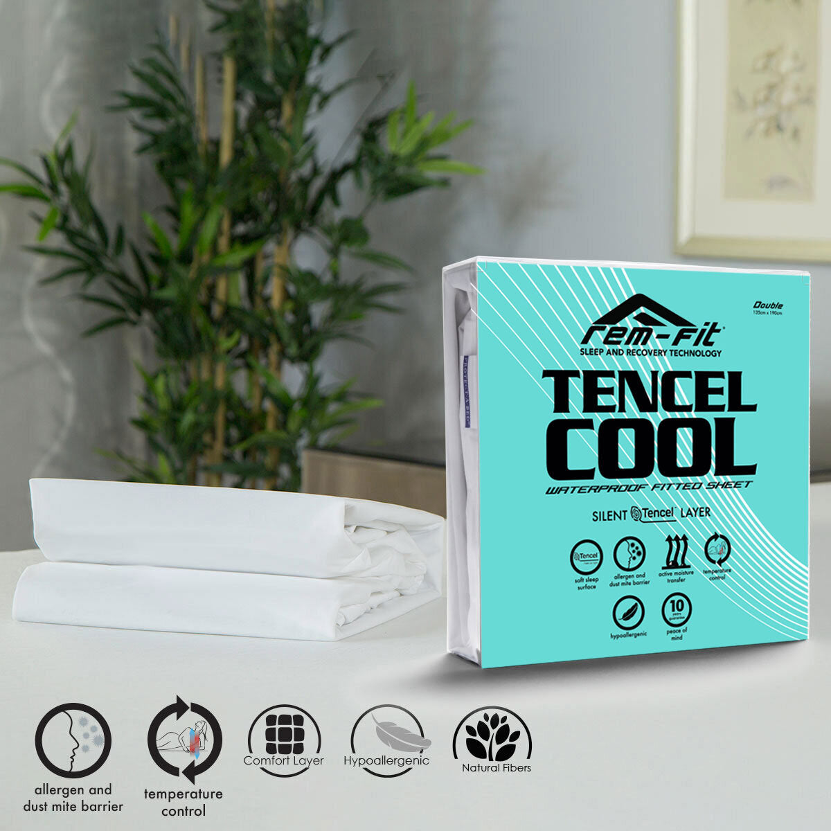 REM-Fit Tencel Cool Mattress Protector Single (British brand)