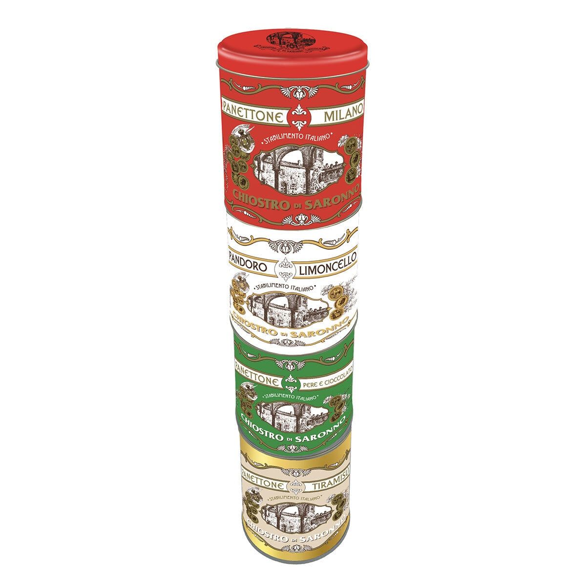 Lazzaroni Chiostro Di Saronno Assorted Mini Panettone Gift Tower, 400g (4 Pack) GOODS Costco UK