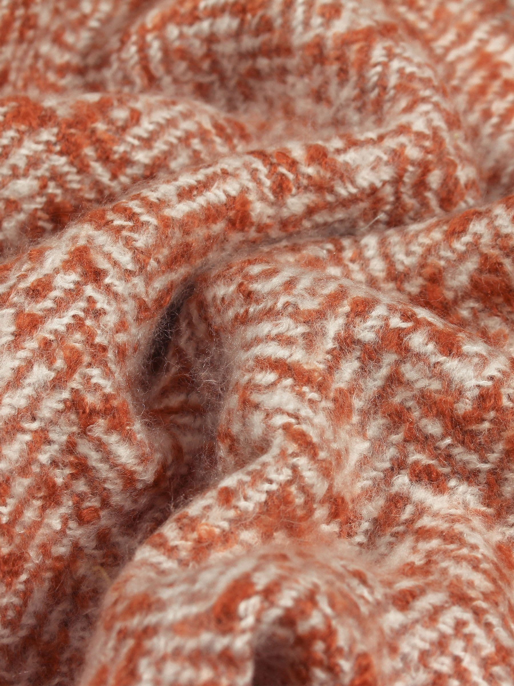 Furn herringbone throw rust orange 130x180cm, UK version