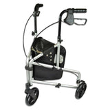 NRS Healthcare 3 Wheel Aluminium Rollator Silver GOODS Boots   