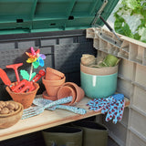 Keter garden storage box Beige/Green 1200L, UK version