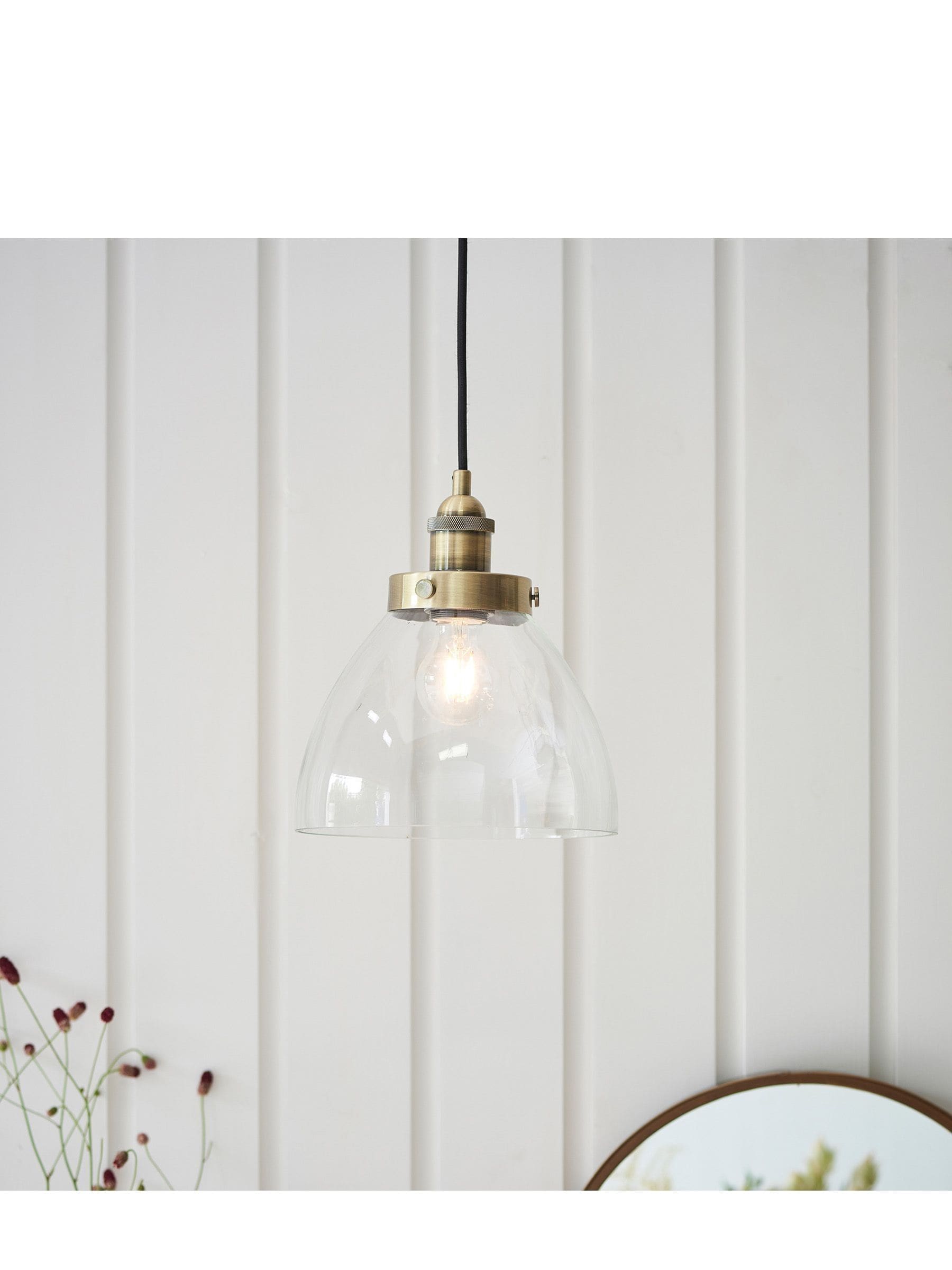 Gallery Home antique brass pendant ceiling light (British brand)