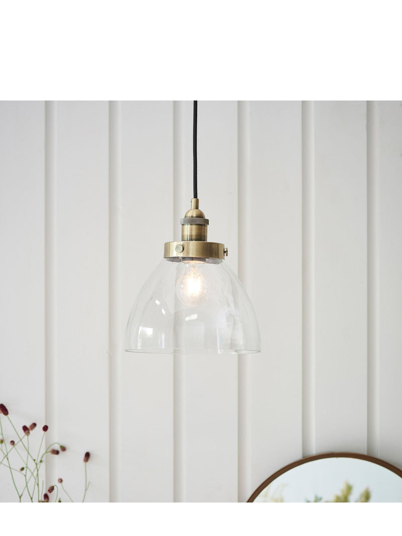 Gallery Home antique brass pendant ceiling light (British brand)
