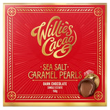 Willie's Cacao Dark Chocolate Sea Salt Caramel Black Pearls   150g GOODS M&S   