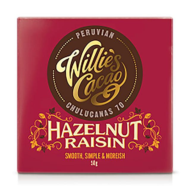 Willie's Cacao Dark Chocolate with Hazelnut & Raisin   50g GOODS M&S   