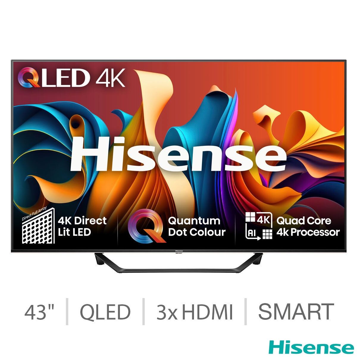 Hisense 43A7NQTUK 43 Inch QLED Smart Freely TV GOODS Costco UK