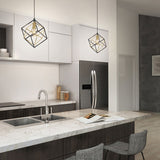 Artika Imperium pendant light in black and gold (British brand)