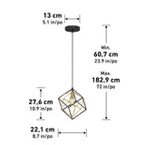 Artika Imperium pendant light in black and gold (British brand)