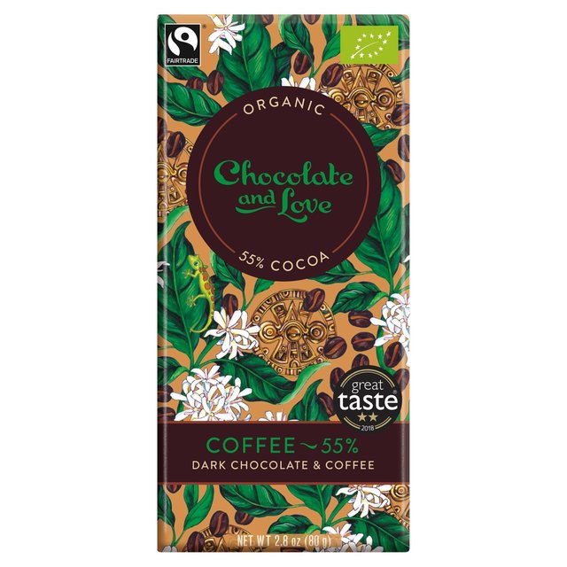 Chocolate and Love Fairtrade Organic Coffee 55% Dark Chocolate   80g GOODS M&S   