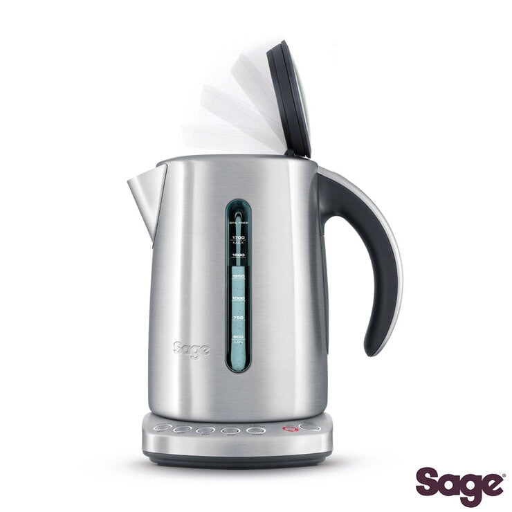 Sage Smart Kettle Luxe 1.7L cordless kettle in silver - British product