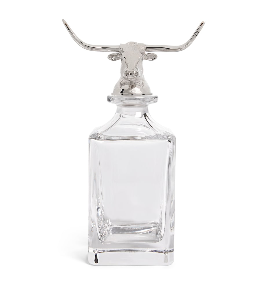 Deakin & Francis crystal longhorn bull decanter 650ml - British product