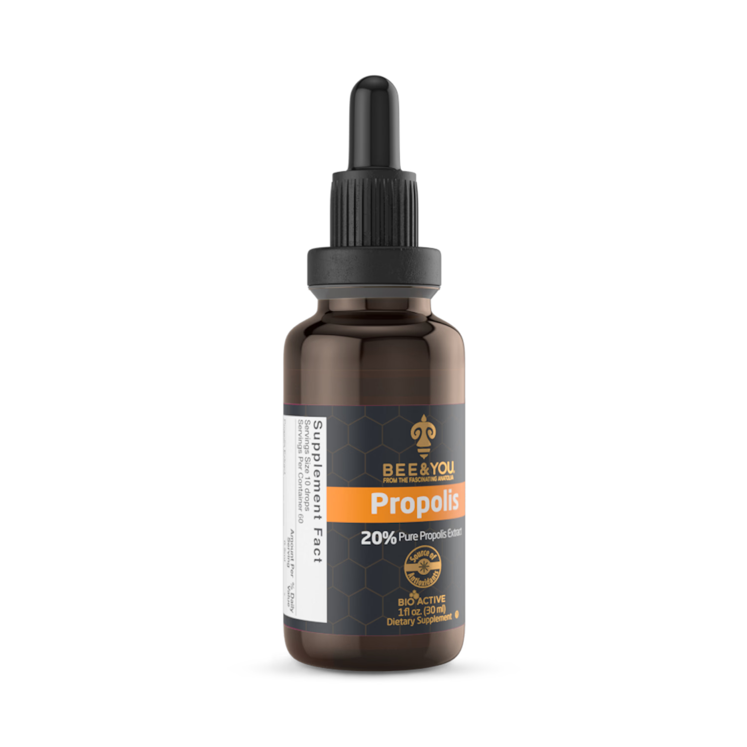 BEE&YOU propolis extract 20% drops 30ml (British brand)