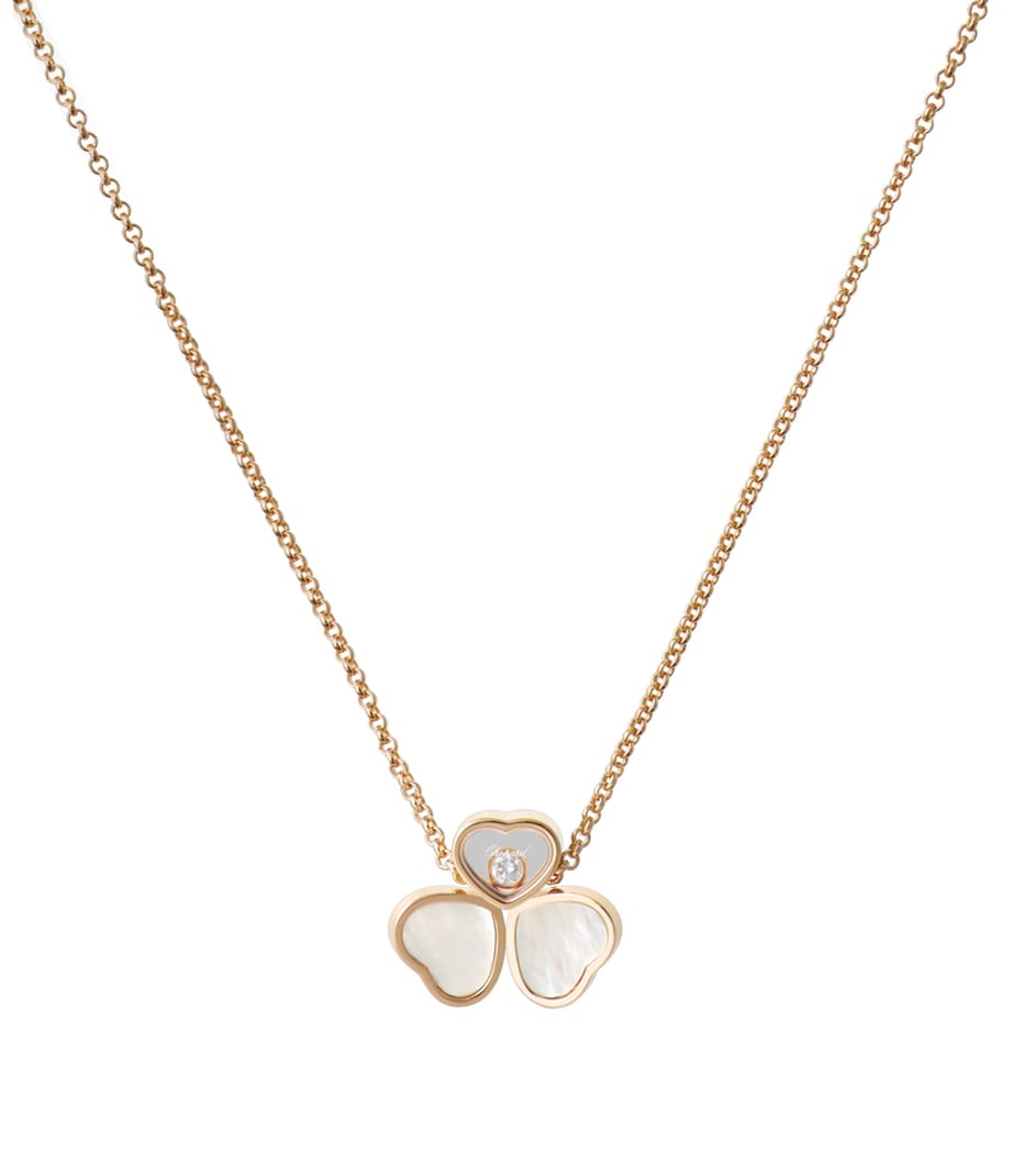 Chopard Happy Hearts mother-of-pearl necklace 18K rose gold - British product