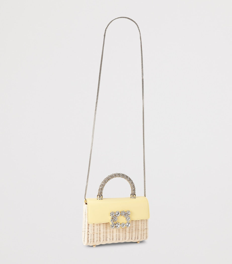 Roger Vivier mini rattan top-handle bag - British product