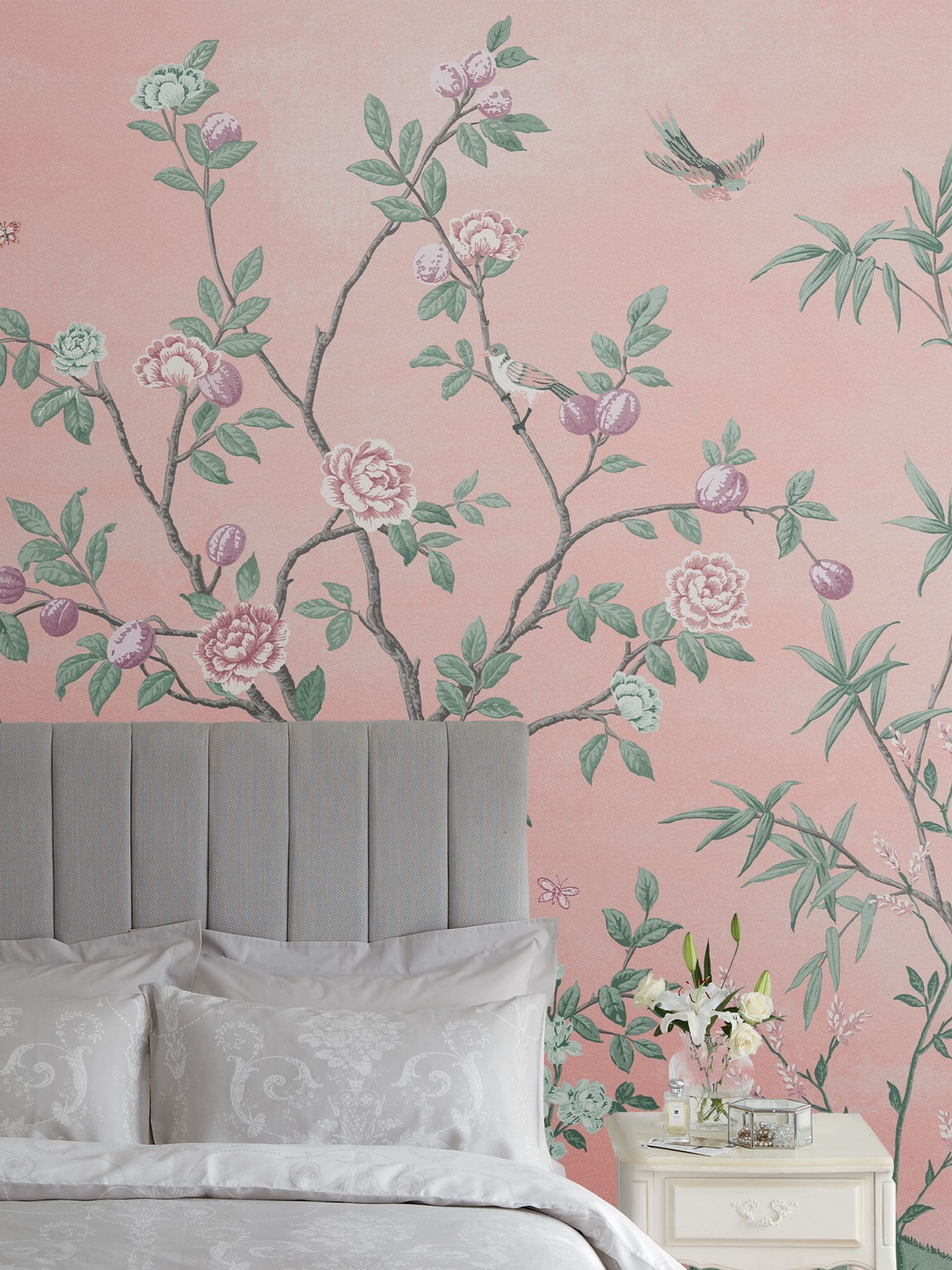 Laura Ashley Blush Eglantine 3M veggtapet (britisk merke)