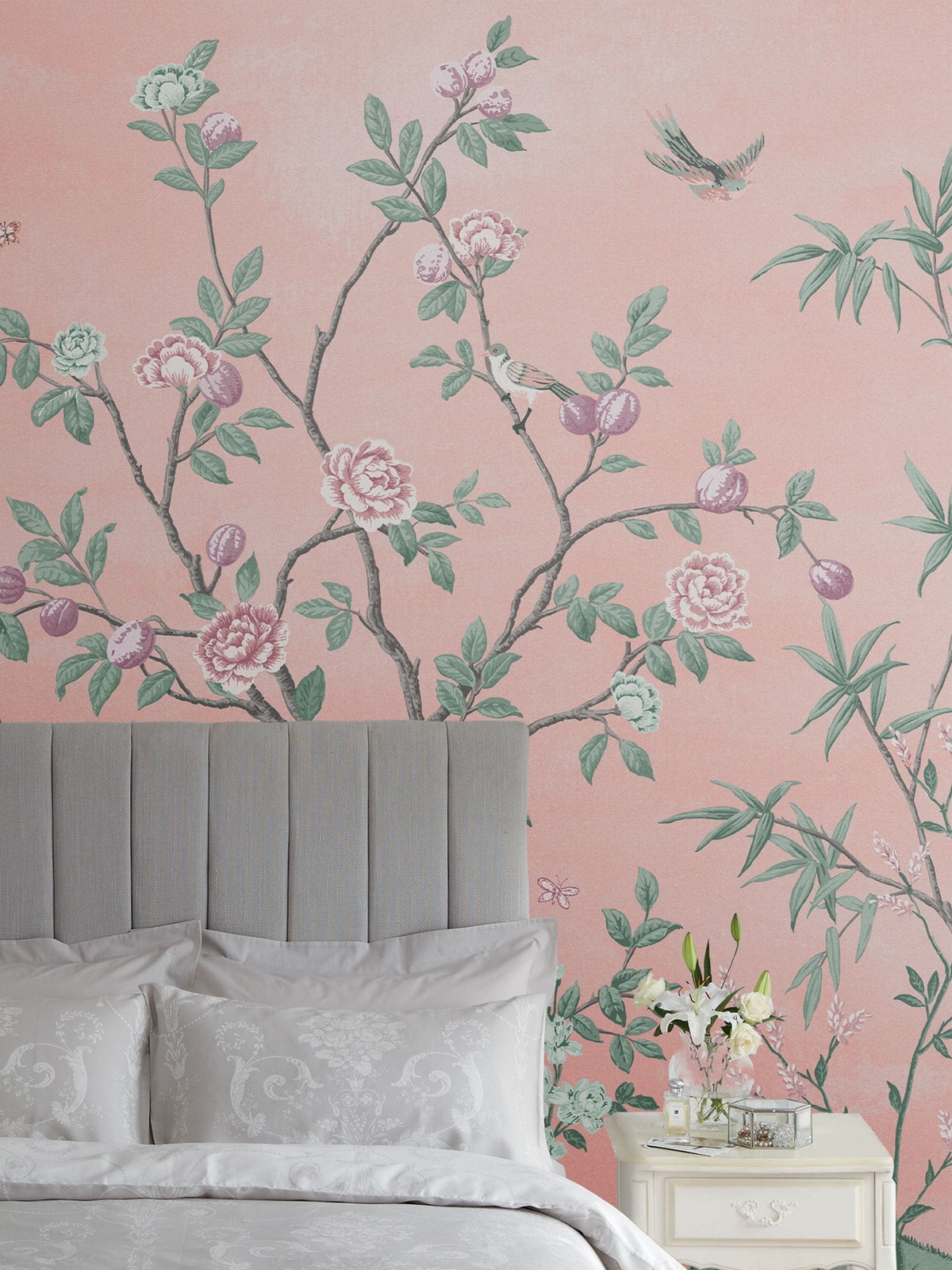 Laura Ashley Blush Eglantine 3M veggtapet (britisk merke)